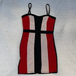 Black Red & Tan Dress